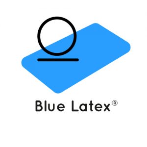 logo de la mousse polyuréthane à effet mémoire de forme Blue Latex®